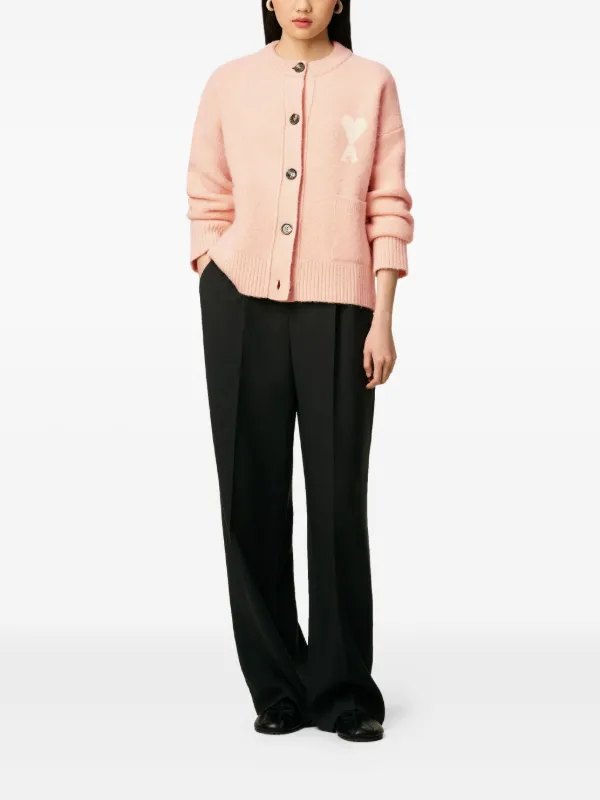 【激レア】ami ピンク ハートモチーフ カーディガン AMI Paris Ami De Coeur カーディガン | ピンク | FARFETCH JP