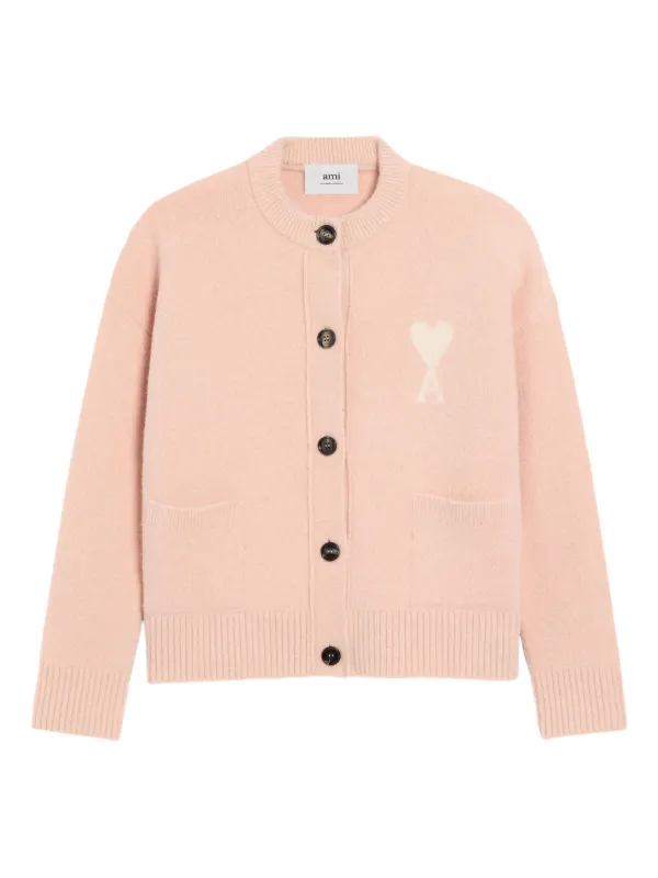 ピンク Ami de Coeur アルパカ カーディガン AMI Paris Ami De Coeur カーディガン | ピンク | FARFETCH JP
