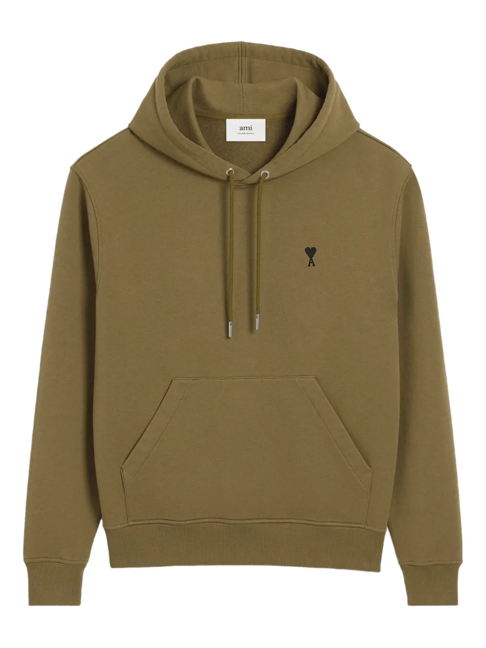 AMI Paris Hoodie met geborduurd logo Groen