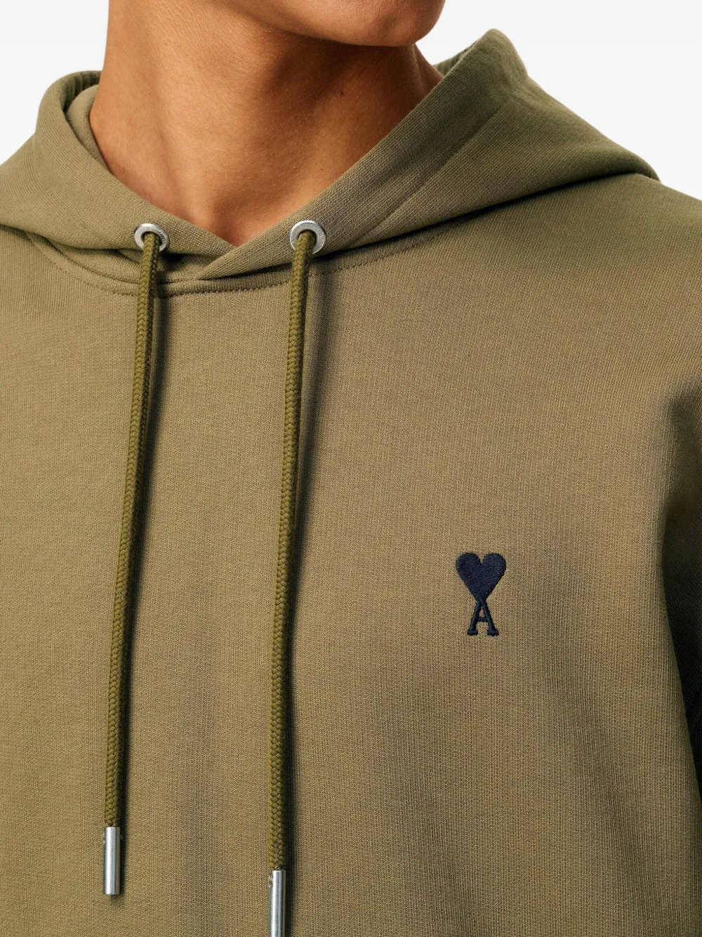 AMI Paris Hoodie met geborduurd logo Groen