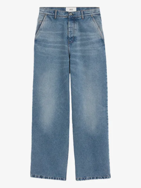AMI Paris wide-fit cotton jeans
