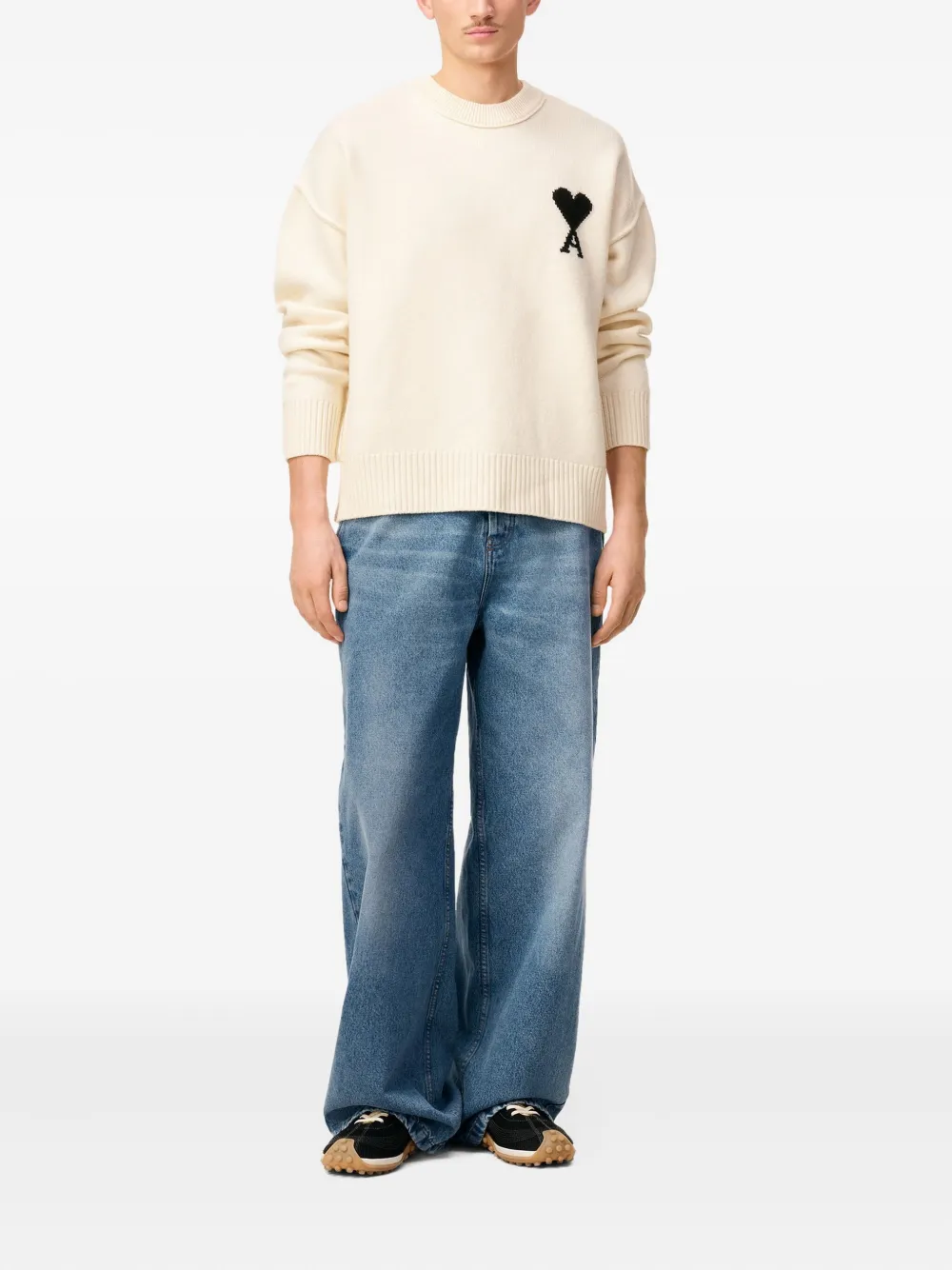 AMI Paris Jeans met wijde pijpen - Blauw