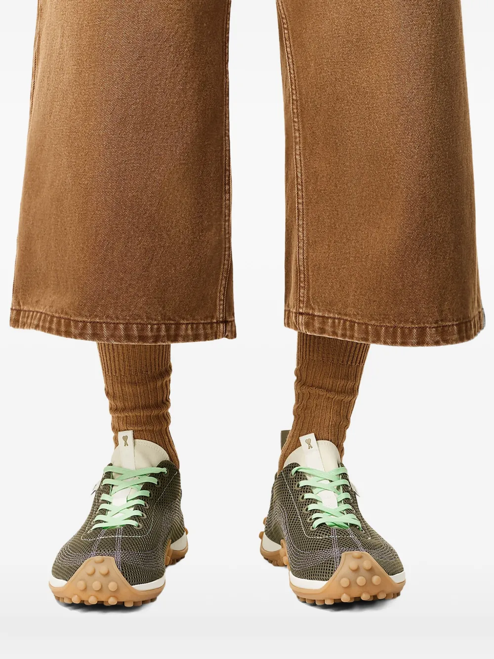 AMI Paris Mirage mesh sneakers Groen