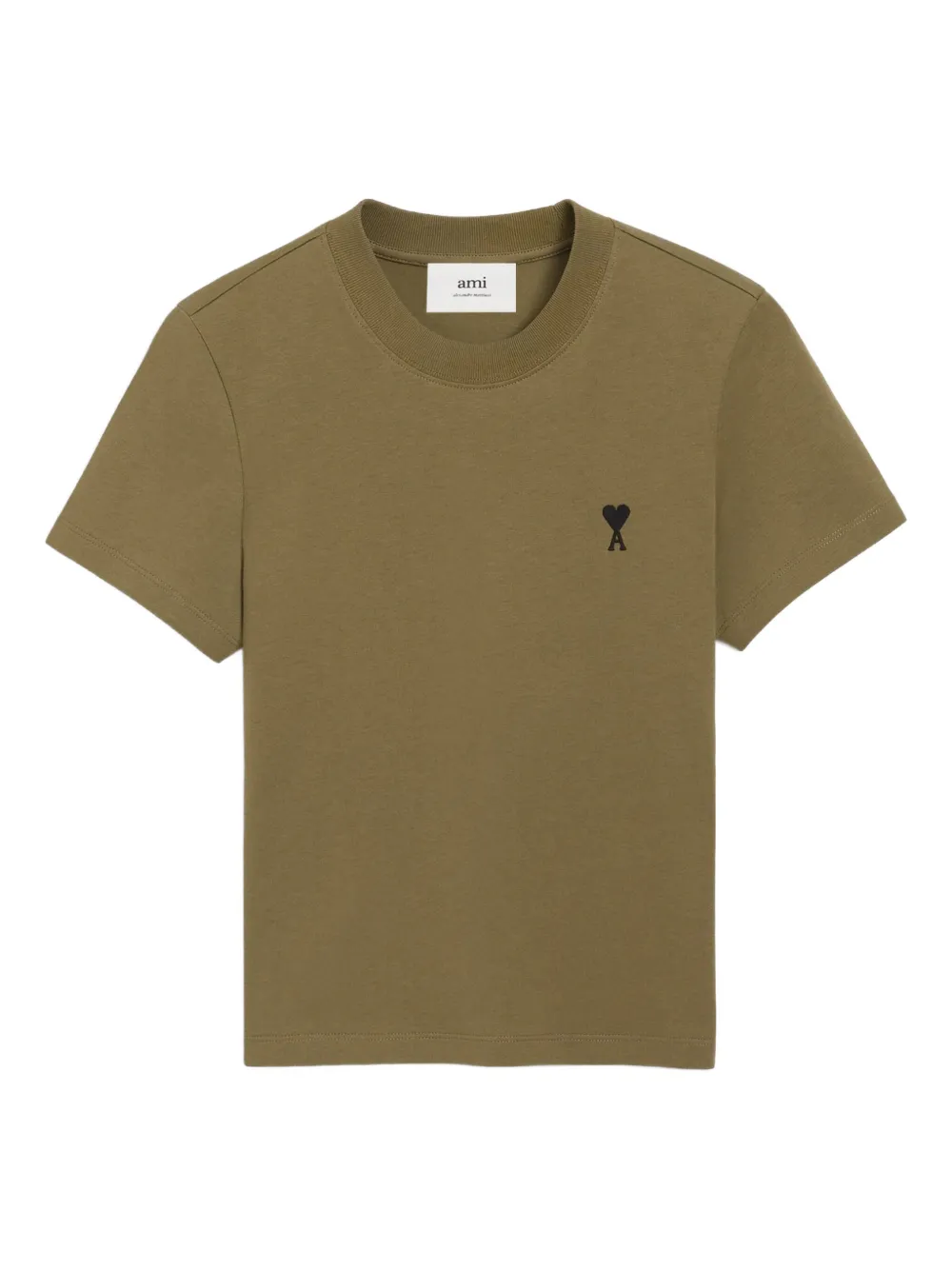 AMI Paris T-shirt met geborduurd hart Groen