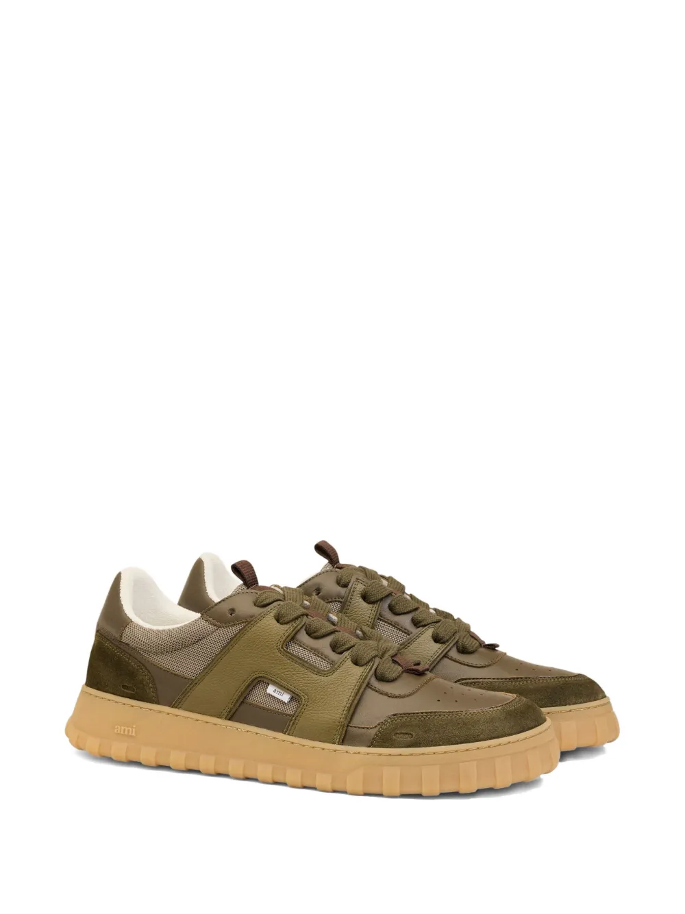 AMI Paris panelled sneakers Green