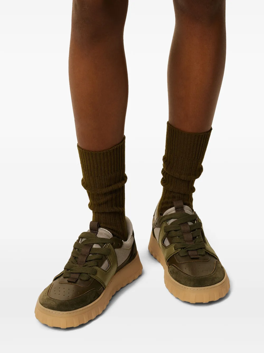 AMI Paris panelled sneakers Green