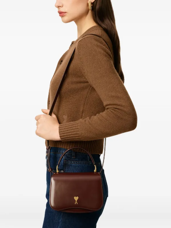AMI Paris Paris Paris Shoulder Bag | Brown | FARFETCH