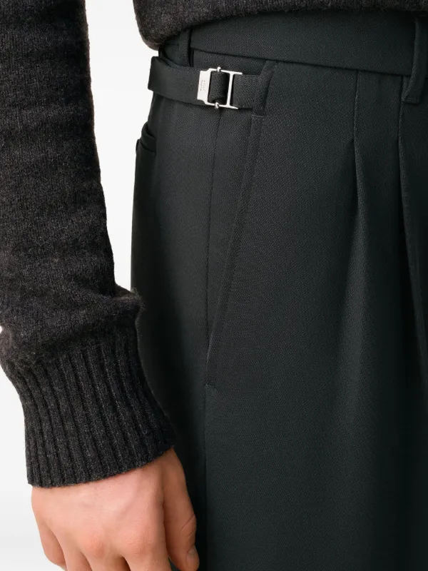 パンツ Ami Paris wide leg trousers AMI PARIS - TAUPE WOOL AND VISCOSE WIDE-LEG TROUSERS – LE