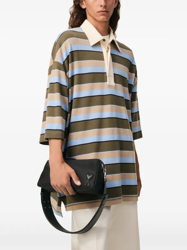 AMI Paris Marcel Padded Shoulder Bag | Black | FARFETCH JO