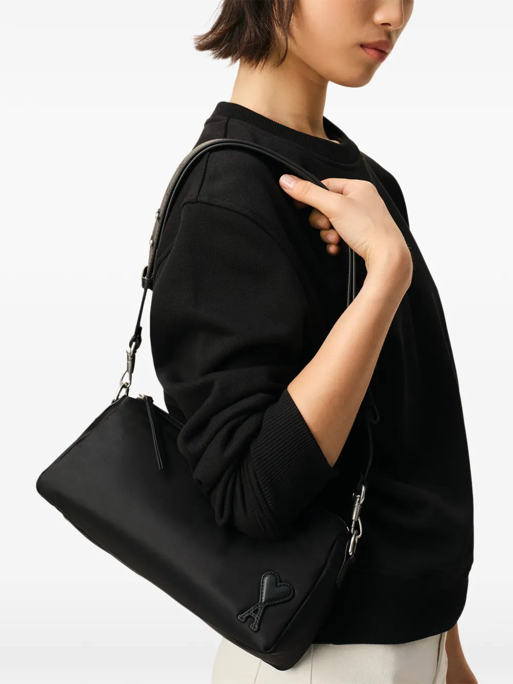  Ami Paris Marcel Shoulder Bag - Black 