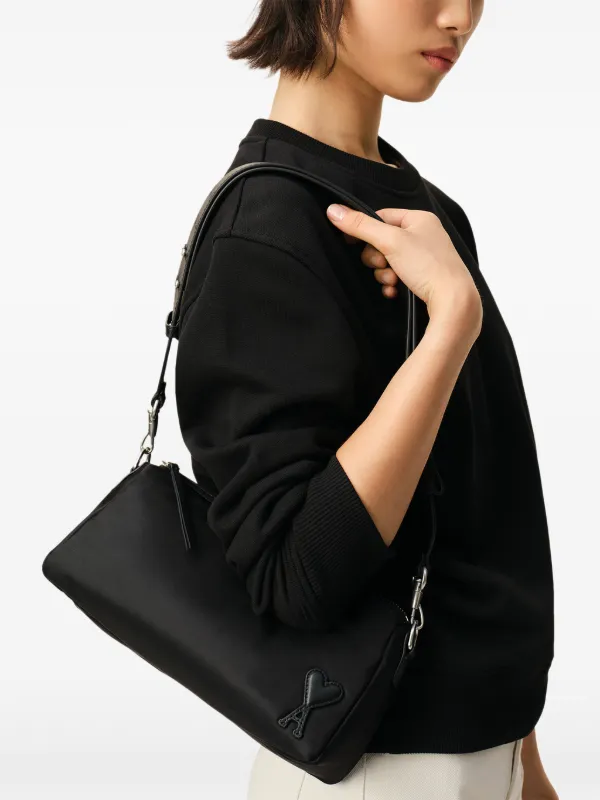 AMI Paris Marcel ハートディテール ショルダーバッグ | ブラック