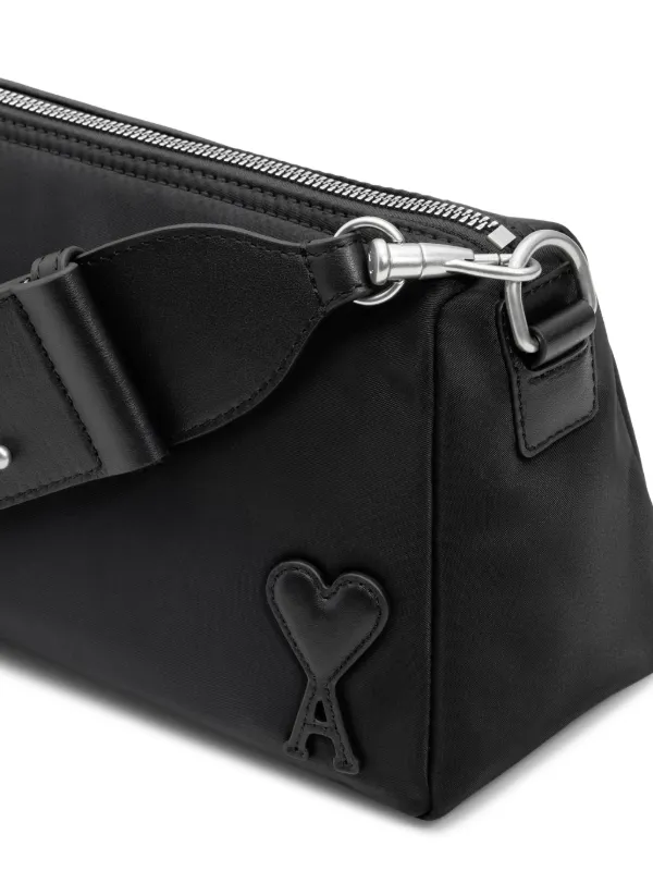 AMI Paris Marcel Padded Shoulder Bag | Black | FARFETCH JO