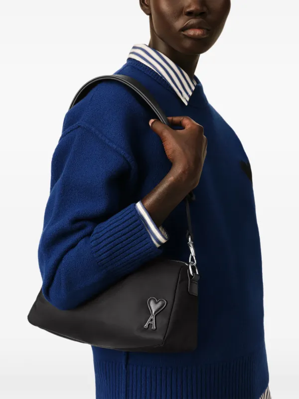 AMI Paris Marcel Padded Shoulder Bag | Black | FARFETCH