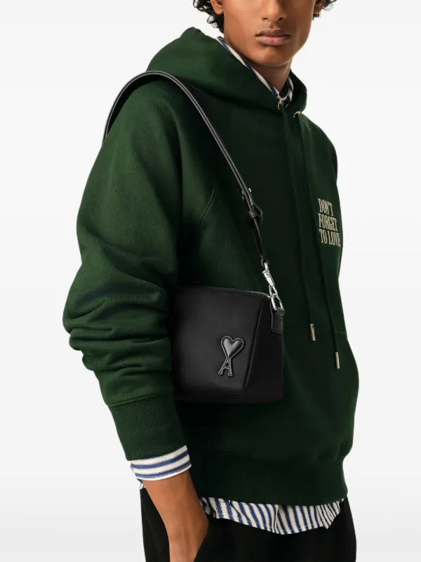 AMI Paris Marcel Padded Shoulder Bag | Black | FARFETCH