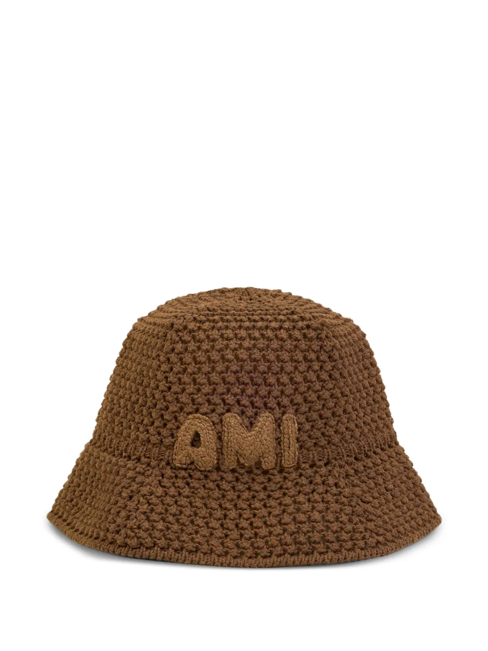 AMI Paris Gehaakte vissershoed Bruin