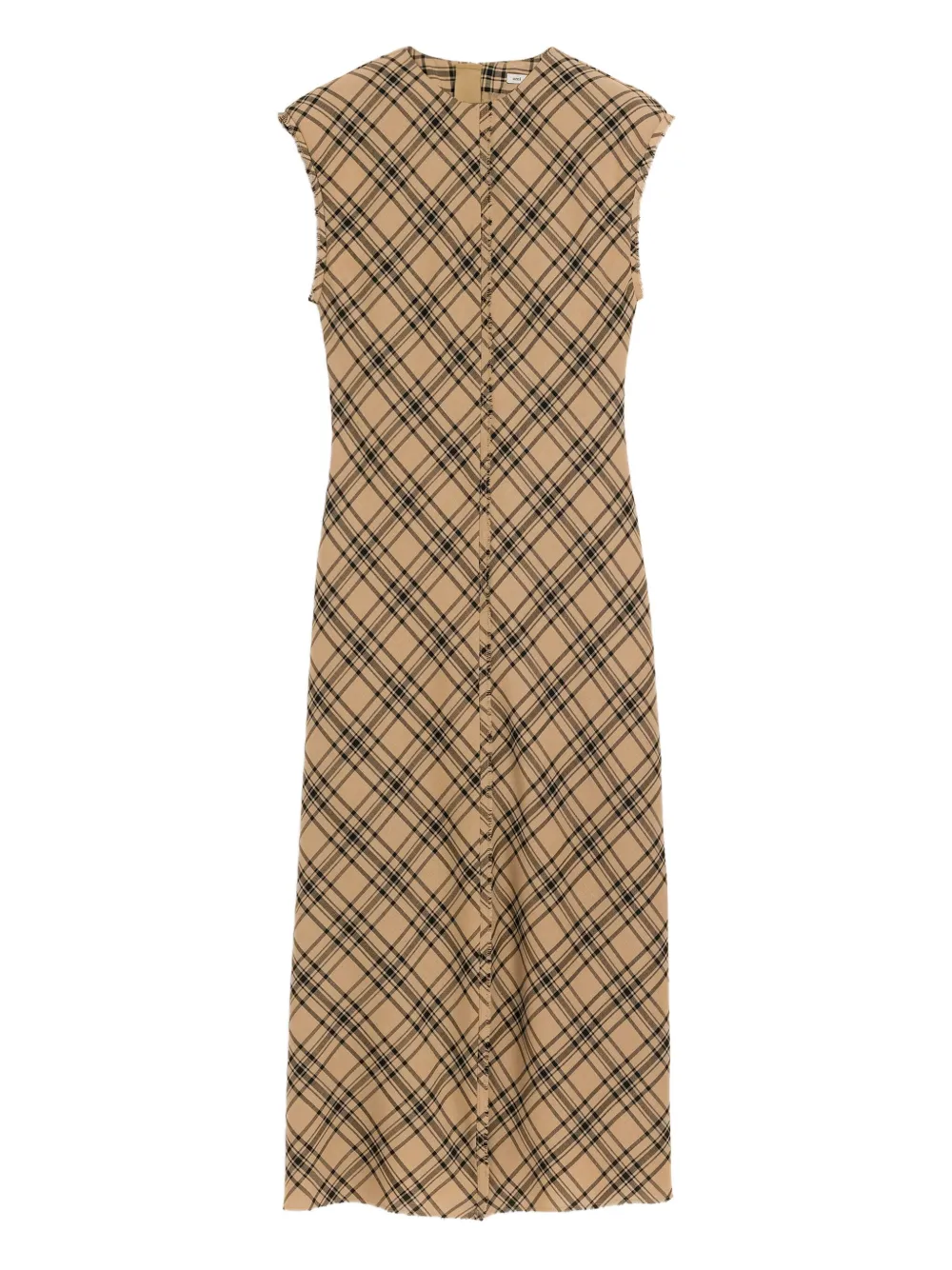 AMI Paris checked wool long dress | Brown | Image 1