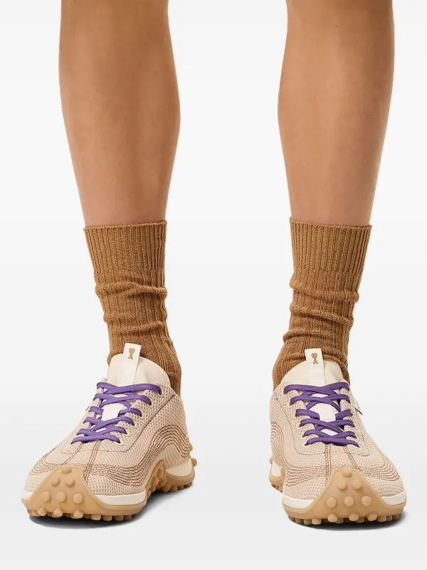 AMI Paris Tênis Mirage Com Renda Contrastante | Neutro | FARFETCH BR