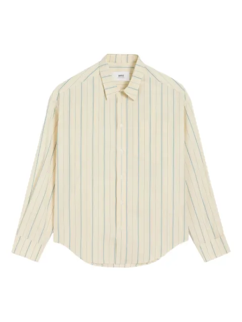 AMI Paris striped button-up shirt