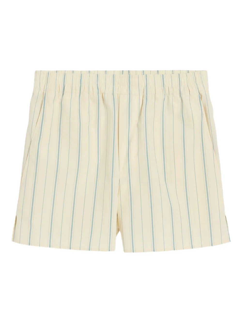 AMI Paris Gestreepte shorts Beige
