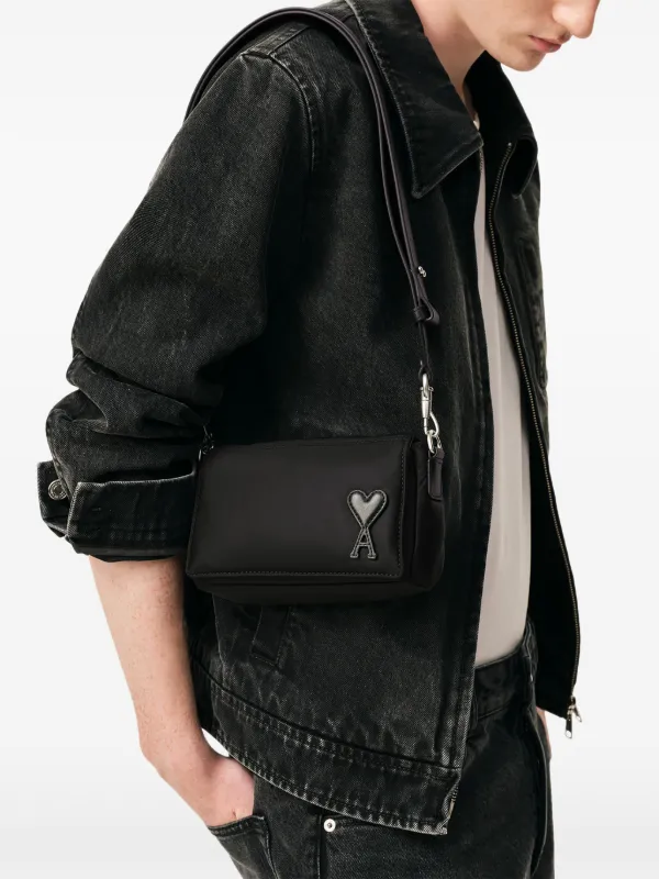 AMI Paris Marcel ショルダーバッグ | ブラック | FARFETCH JP