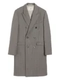 AMI Paris herringbone double-breasted coat - Grey