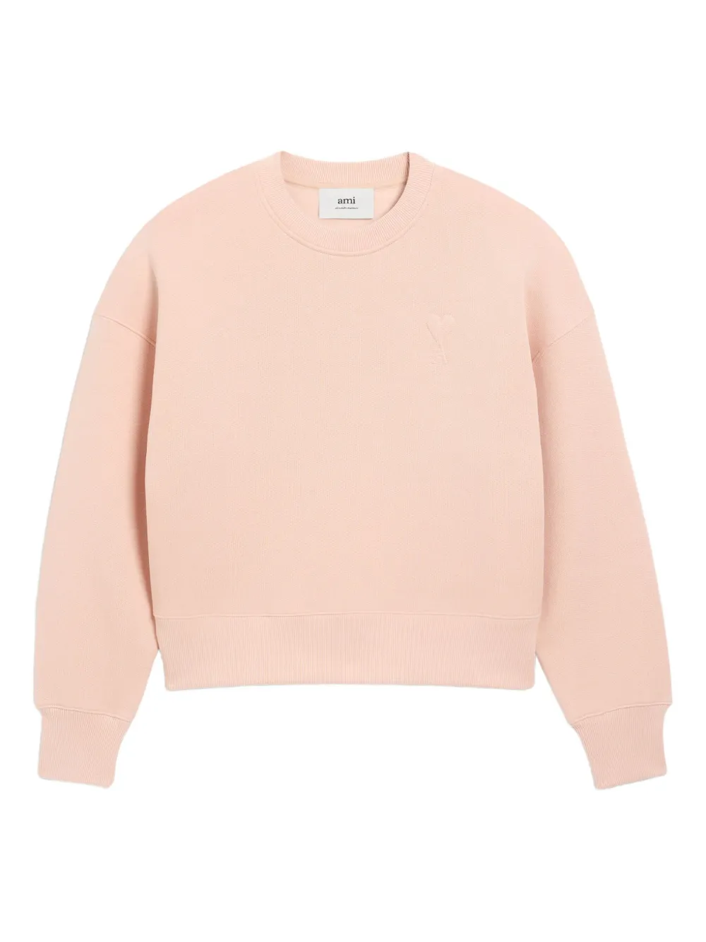 AMI Paris Sweater met logo Roze