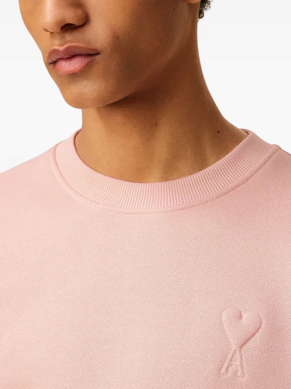 AMI Paris Sweater met logo Roze