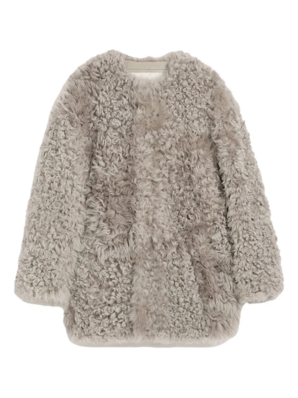 AMI Paris Cappotto corto in shearling - Grigio