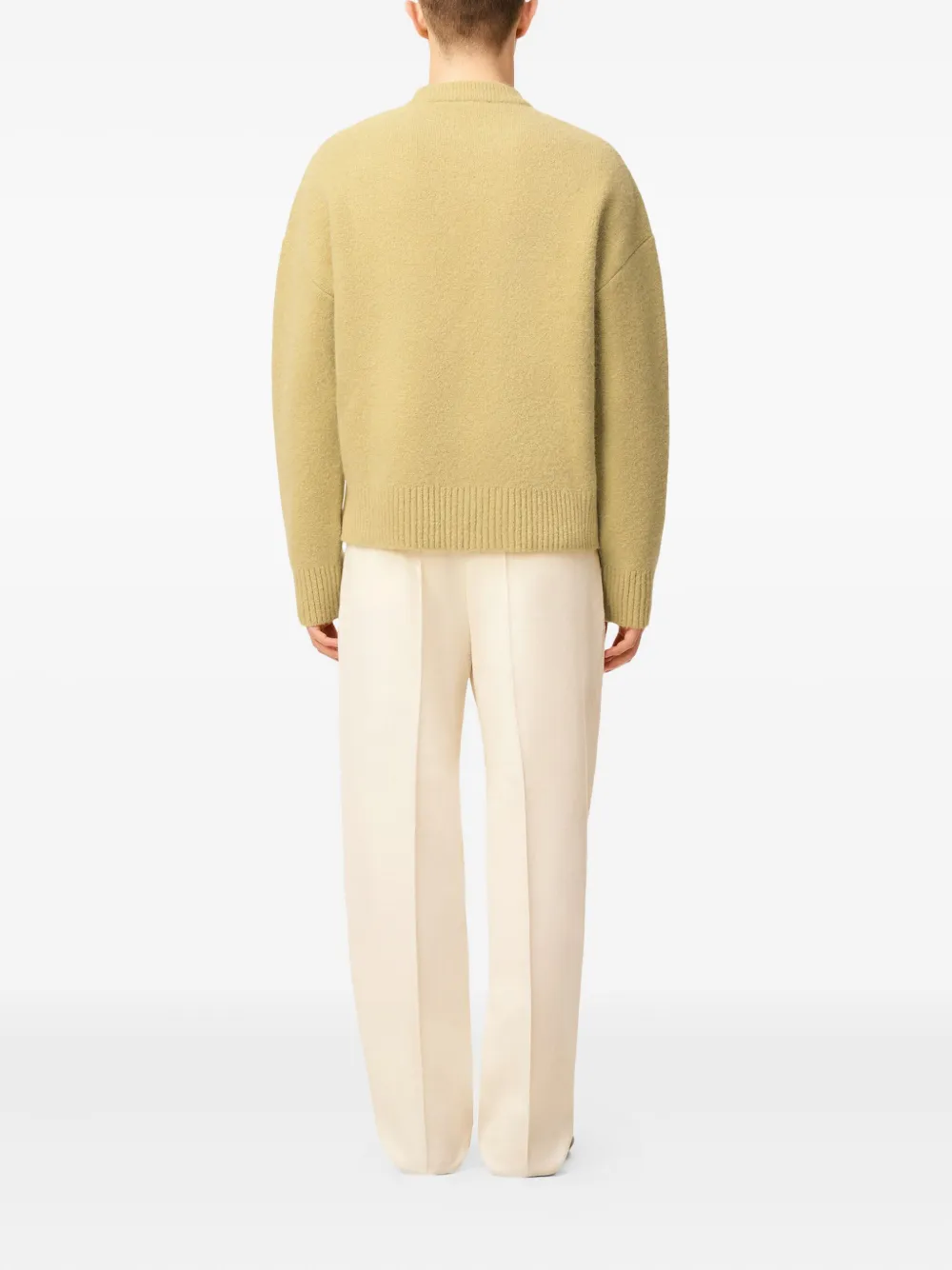 Ami Alexandre Mattiussi Ami De Coeur Sweater In Yellow