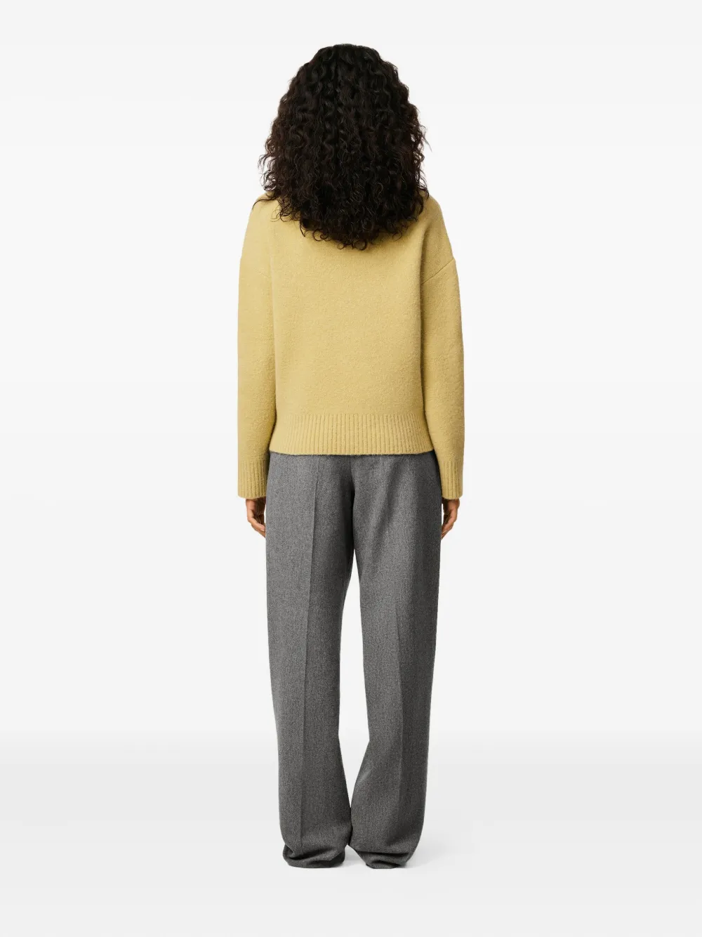 Ami Alexandre Mattiussi Ami De Coeur Sweater In Yellow