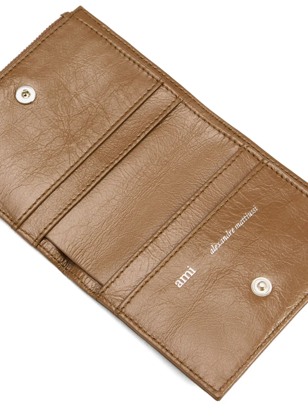 AMI Paris Voulez Vous zipped wallet Bruin