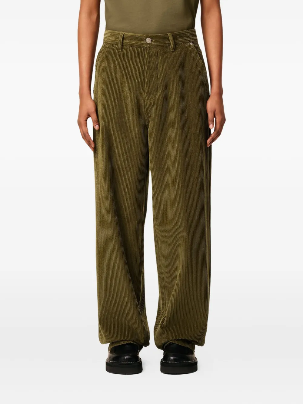 AMI Paris Ruimvallende broek Groen