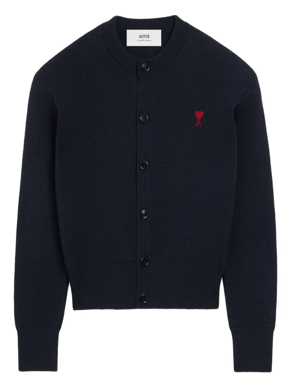 AMI Paris Vest met geborduurd hart Blauw