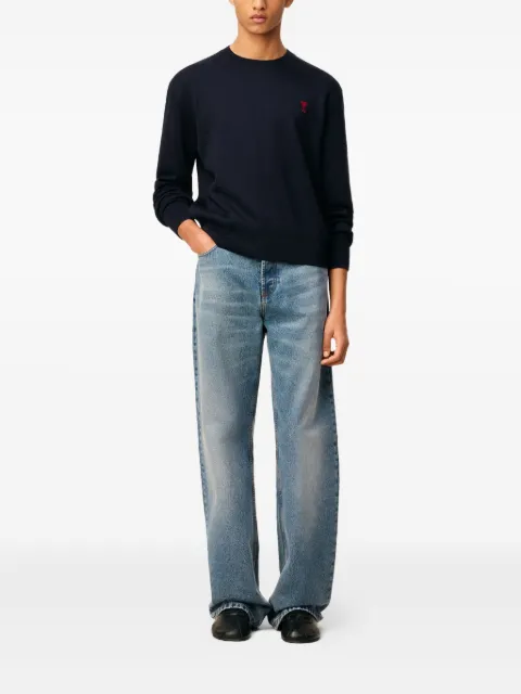 AMI Paris suéter Ami de Coeur de lana con cuello redondo