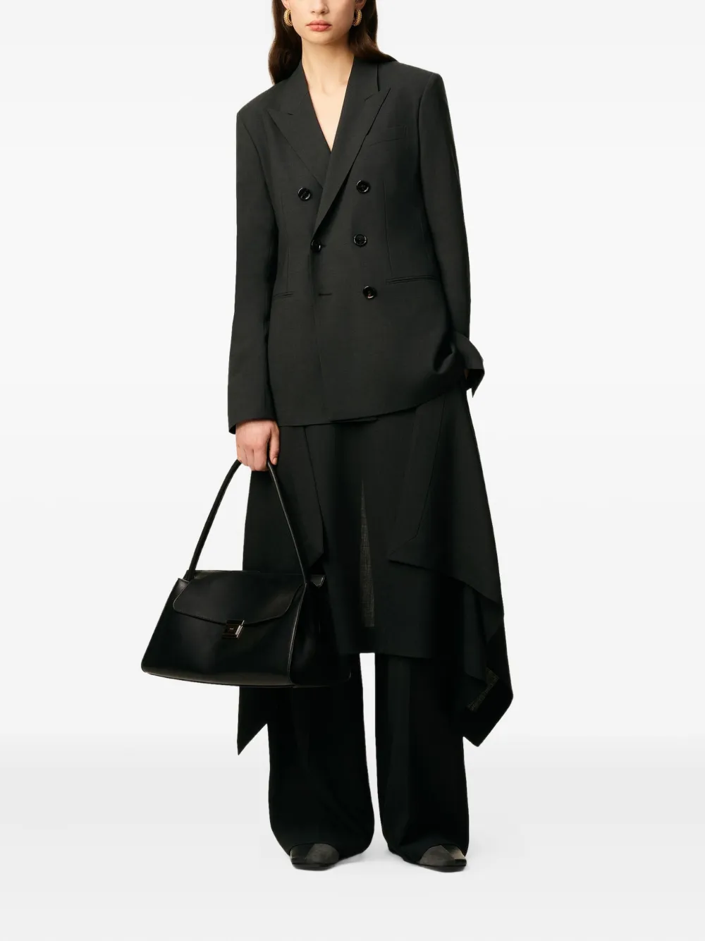 AMI Paris Blazer met dubbele rij knopen Zwart