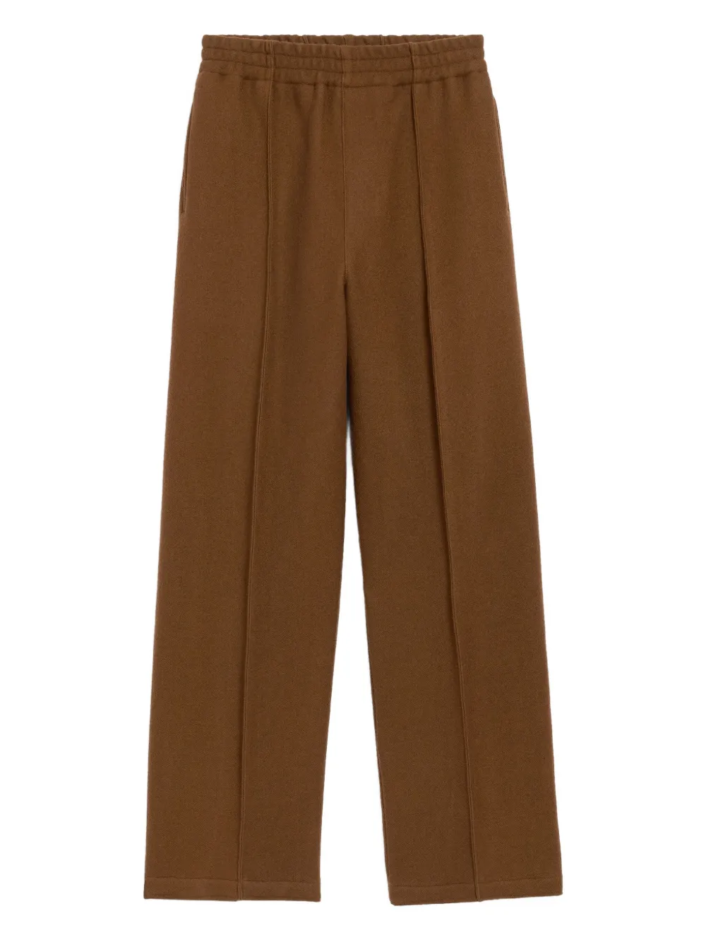 AMI Paris Elastische wollen broek Bruin