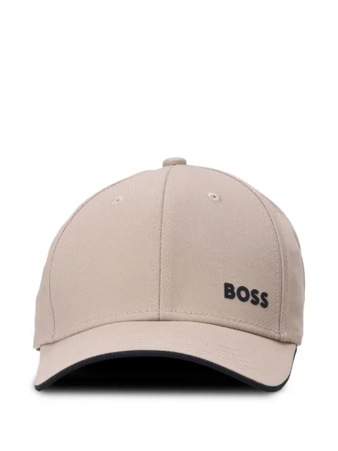 BOSS logo-embossed cap