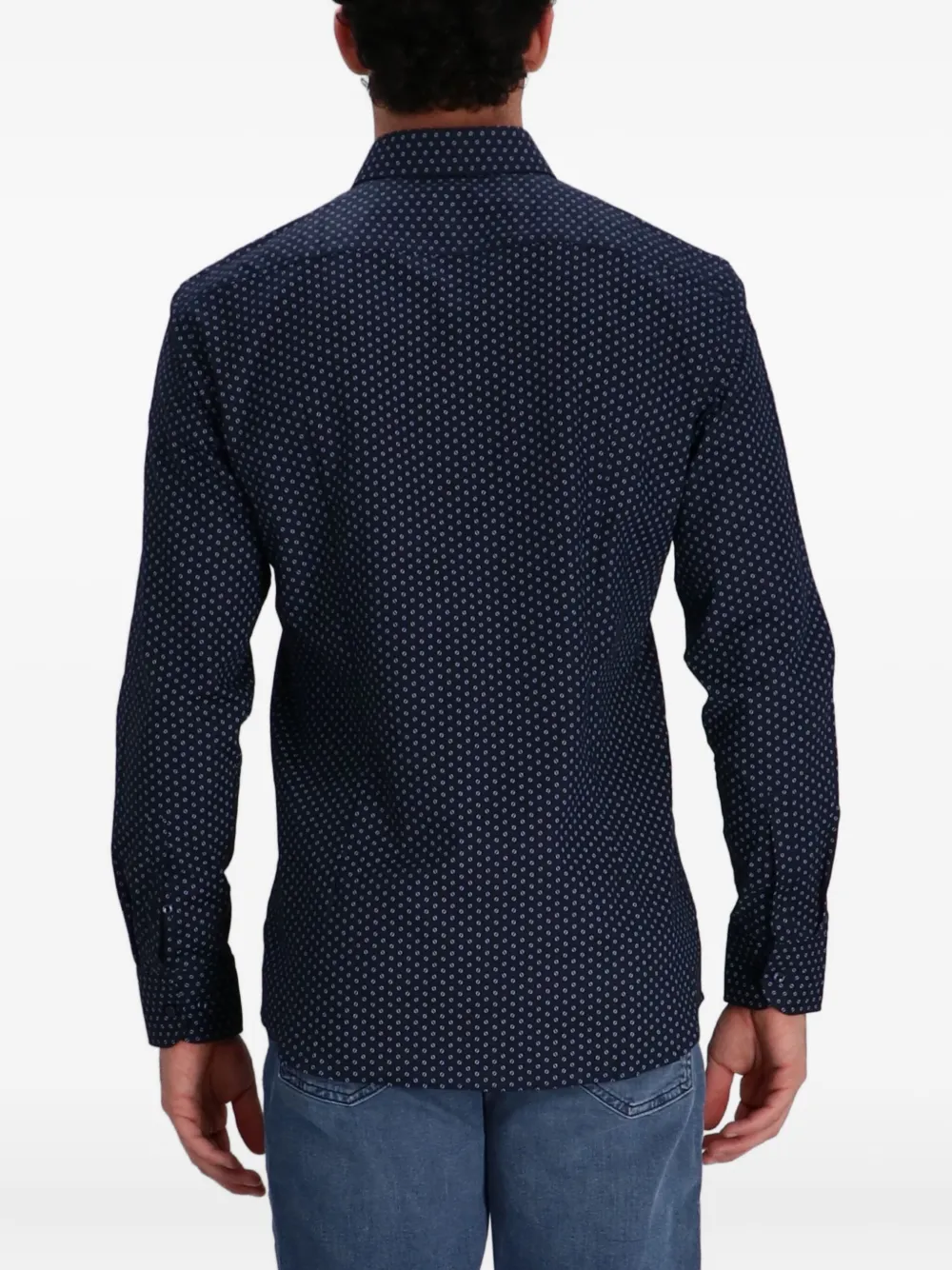 BOSS Overhemd met patroon Blauw