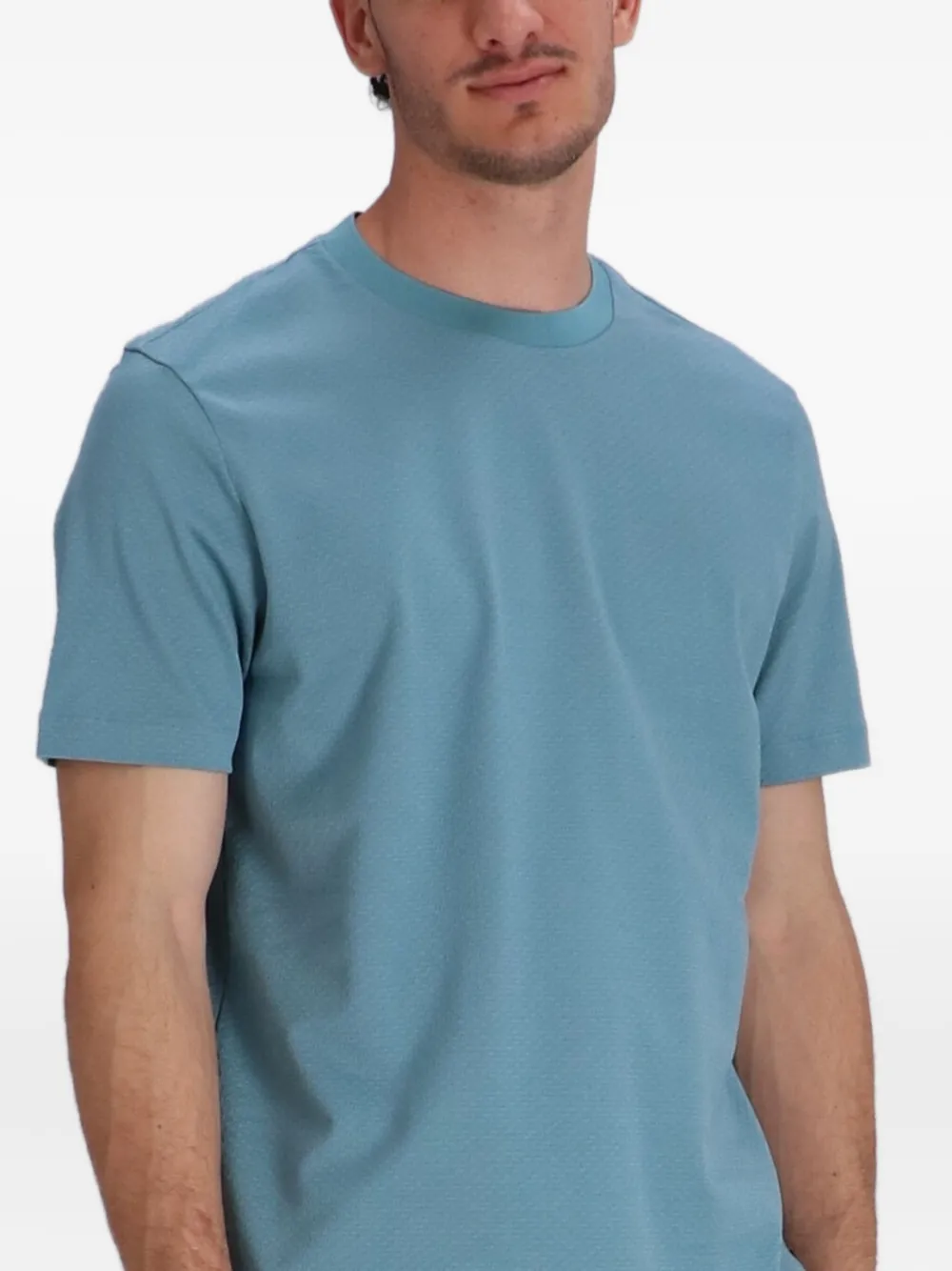 BOSS T-shirt met ronde hals Blauw