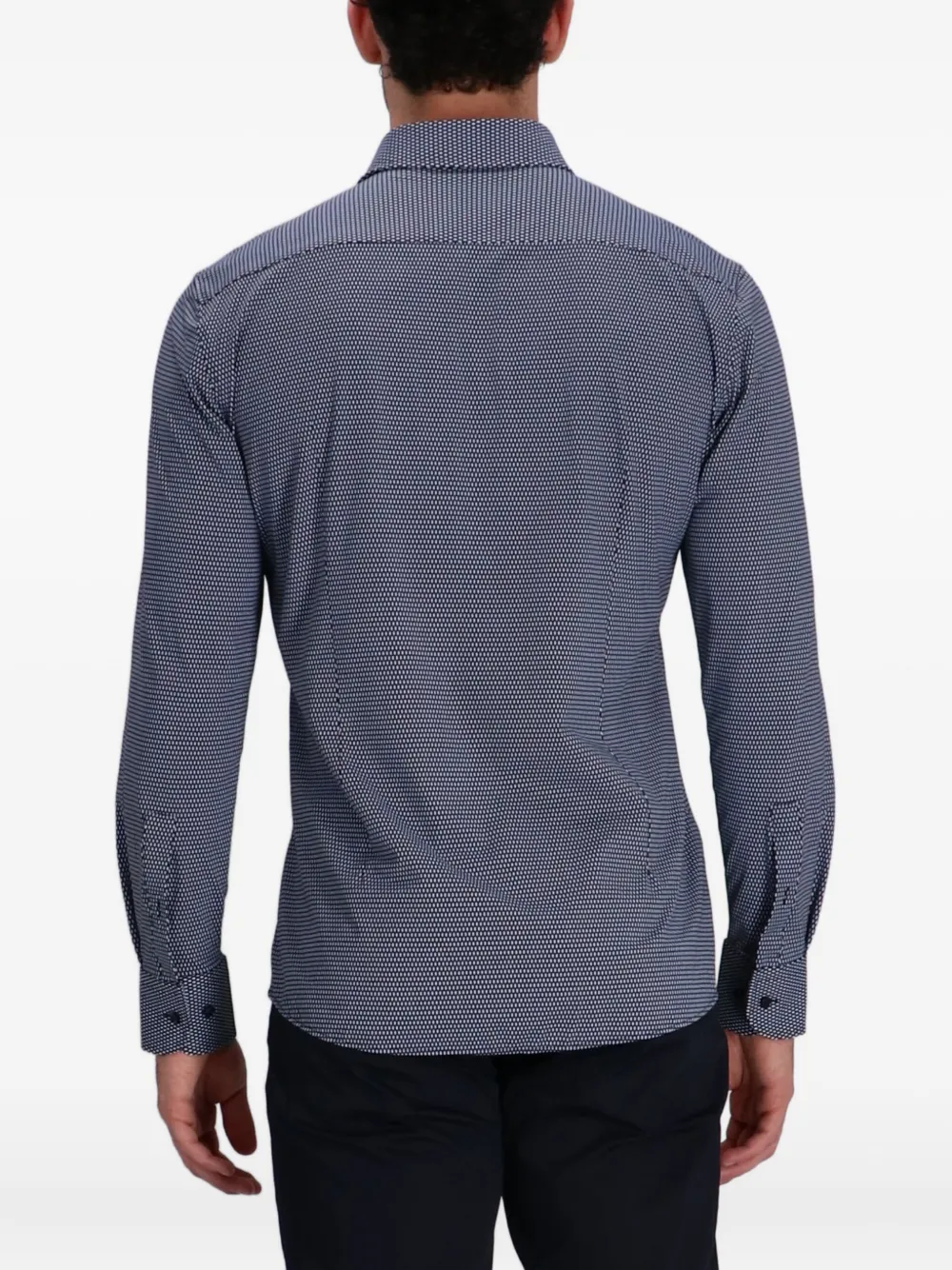 BOSS Overhemd met patroon Blauw