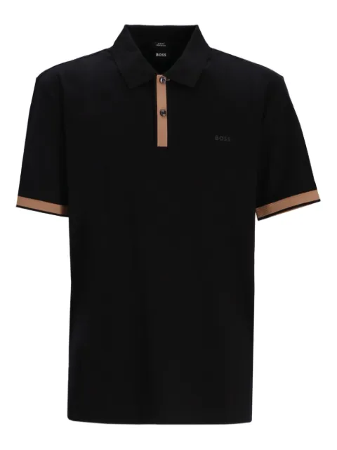 BOSS contrast-trim polo shirt