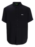 BOSS button-up short-sleeved shirt - Blue