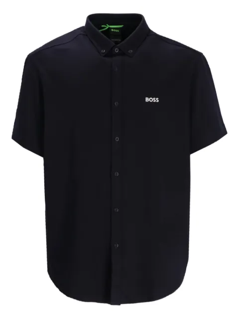 BOSS button-up short-sleeved shirt