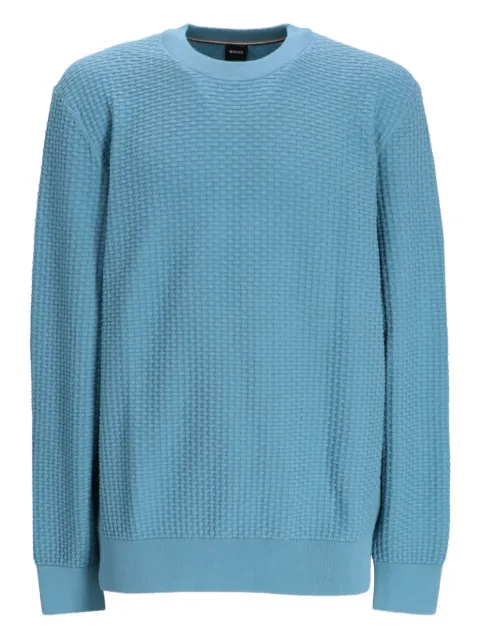 BOSS cotton crew-neck sweater