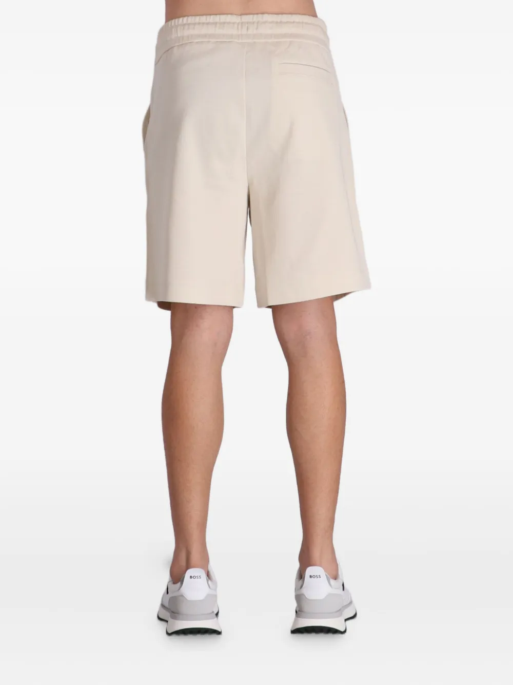 BOSS Shorts met trekkoordtaille Beige
