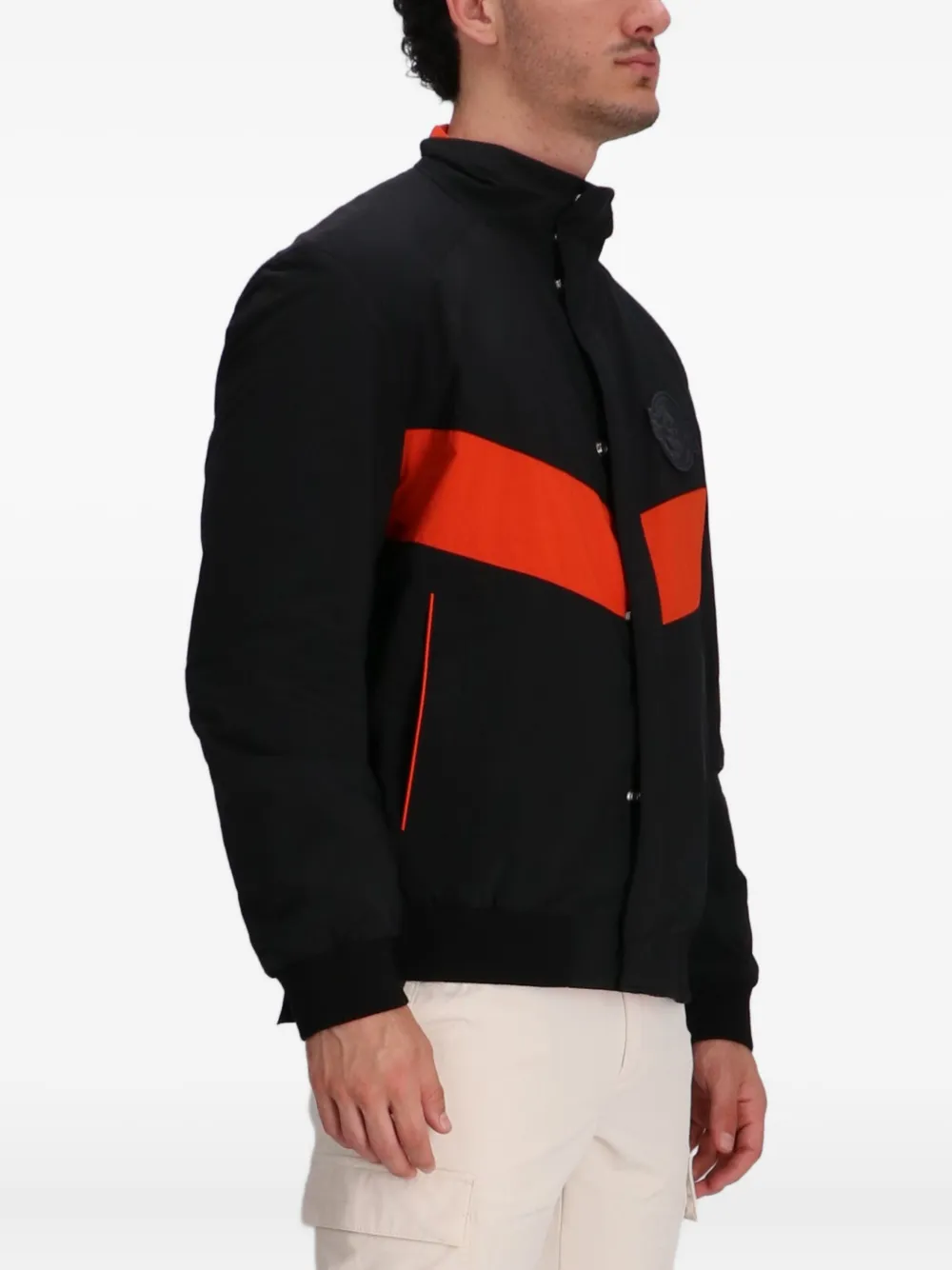 BOSS x Porsche jack met vlakken en rits Zwart