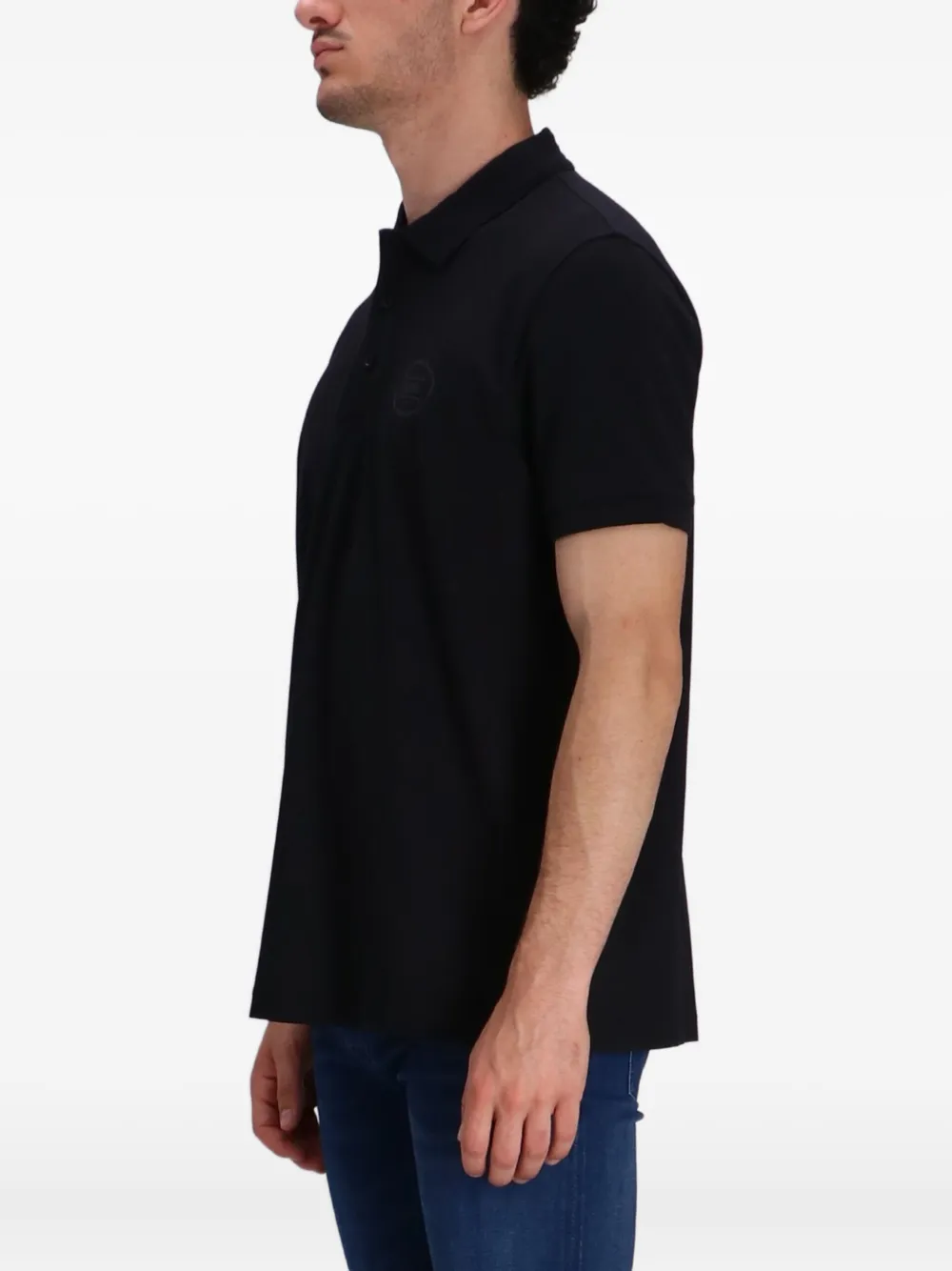 BOSS Poloshirt met logoprint Zwart