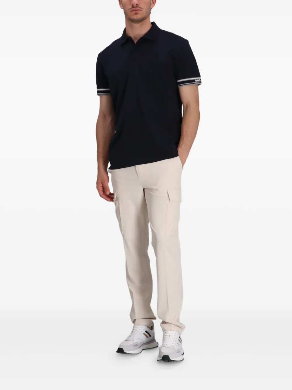 BOSS contrast-stripe polo shirt | Image 2