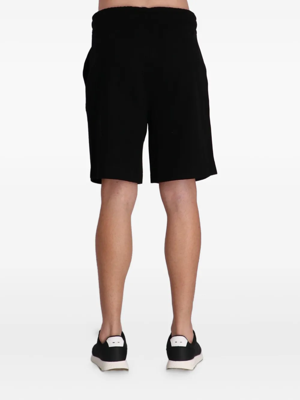 BOSS Katoenen shorts met trekkoord Zwart