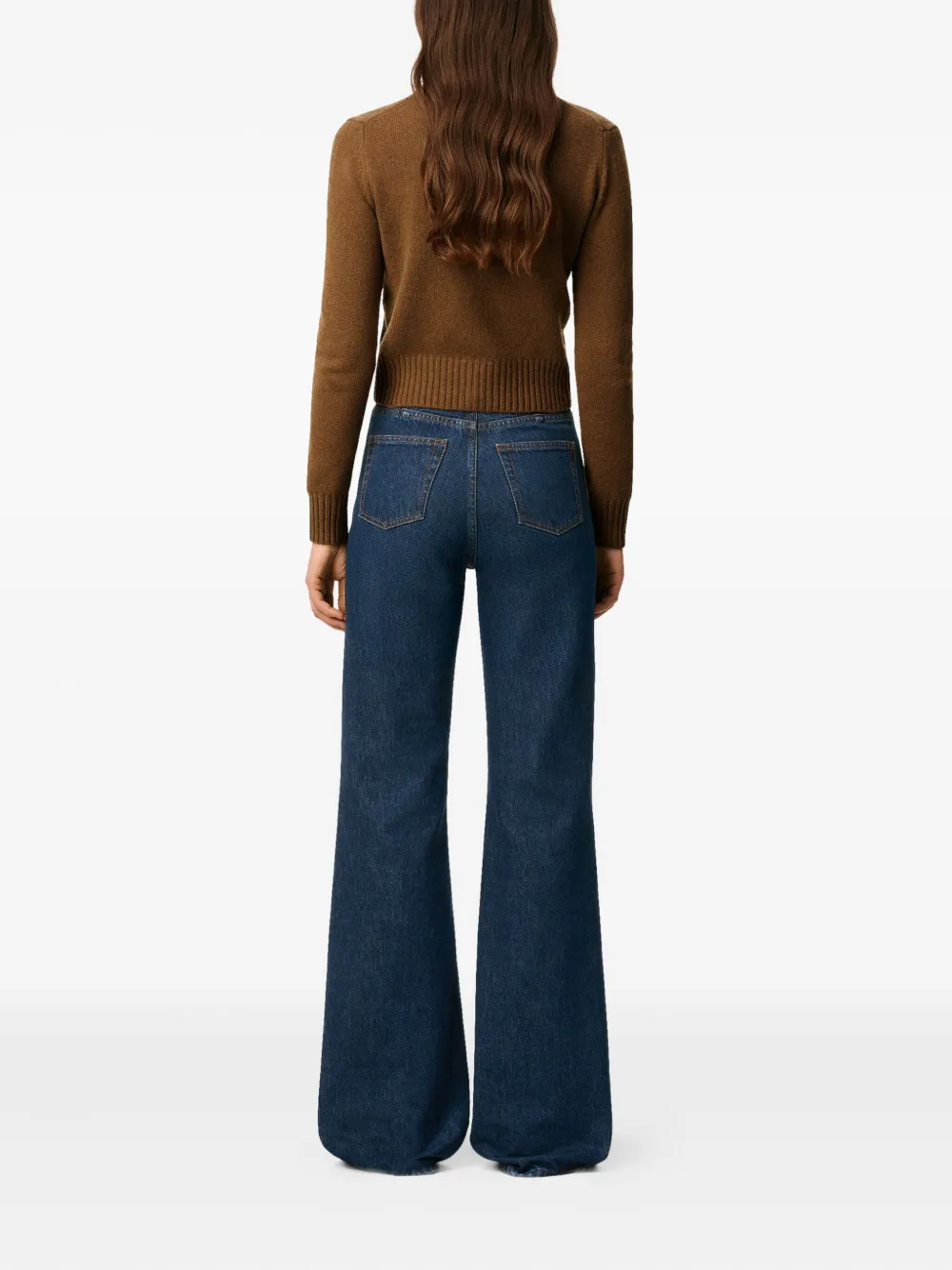 Ami Alexandre Mattiussi Blue Cotton Flare Fit Jeans Blue In Blue